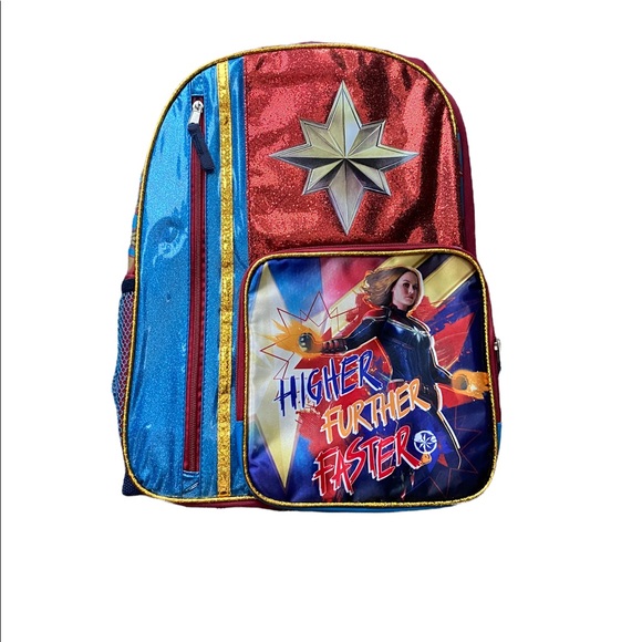 Marvel Avengers Captain Marvel Backpack NEW - Picture 9 of 10